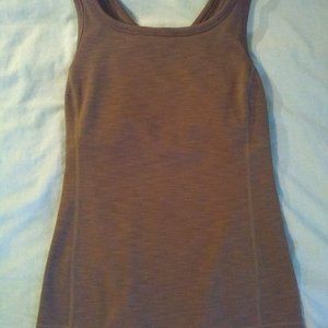 Prana Becksa Tank Olive Drab Ribbed Racerback Built In Bra Support M